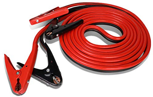 Auto Dynasty Heavy Duty 20Ft 2Gauge Booster Cable Power Jumper 600AMP Emergency Battery Start Car/Motorcycle