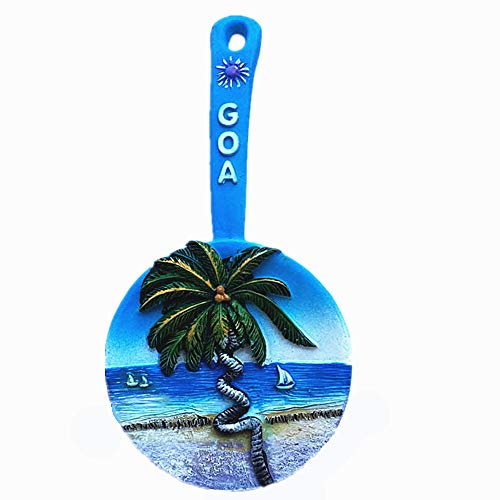 Kühlschrankmagnet, 3D-Löffelform, Goa India Kühlschrankmagnet, Souvenir-Geschenk, Home & Kitchen Dekoration, magnetischer Aufkleber Goa India Kühlschrankmagnet