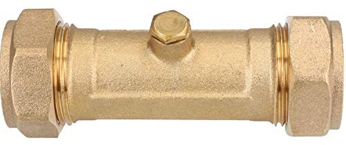 22mm Messing Doppelruckschlagventil One-Way Non-Return Rohrverschraubungen WRAS