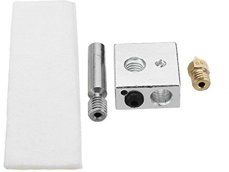 BliliDIY CTC Mk8 0.4 Mm Extruderdüse + PTFE-Hals + Heizblock + Isolierband-Hotend-Kit Für 3D-Drucker