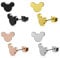 Kaguyo Mickey Mouse Stecker Ohrringe Set für Frauen - 4 Paare Chirurgischer Edelstahl Hypoallergene Kleine Minnie Mouse Stecker Ohrringe für Männer, Jungen, Mädchen - Nickel-freies Geburtstagsgeschenk