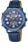 ETT Eco Tech Time Funk Solar Weltzeit Herren Uhr Chronograph mit Leder Armband EGS-11450-32L