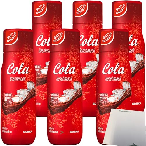 usy Bundle für Gut & Günstig Cola Getränkesirup 6er Pack (6x500ml Flasche) + usy Block