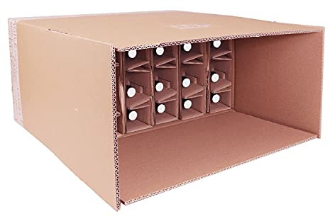 smiley pack Flaschenversandkarton Bier 0,5 Liter für 18 Flaschen inklusive Einlage PTZ zertifiziert für Versand mit DHL DPD Bierflaschen Bierversandkarton Bierkarton Bierverpackung (260)