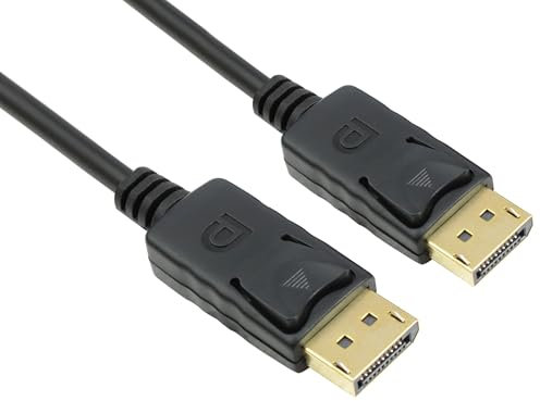 PremiumCord Câble DisplayPort 2.0 16 K M/M 2 m, DisplayPort vers DisplayPort, 80 Gbps, vidéo 16 K @ 60 Hz, 8 K @ 120 Hz, 4 K @ 144 Hz 2160p, HDCP 2.2, connecteurs plaqués or, noir
