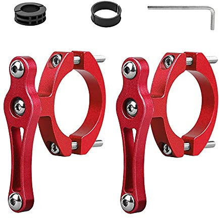 Gibsob 2 Stück Adapter für Flaschenhalter, Flaschenhalter Fahrrad, Trinkflaschenhalter 360 Grad Drehbar, Doppelschraube Fest und Verstellbar, Kinderwagen, Motorrad
