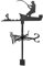 Gazechimp Wetterfahne Metall, Wetterhahn mit Segelbootform, Wetterfahne Garten Deko, Wetterfahne im Antik Stil für Gartenhaus, Windmesser fürs Dach, 34x56cm - Angler