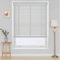 Funky Gadgets Faux Wood Blinds Wooden Grain window Venetian Blind 50mm Horizontal Slats with White Silver/Grey Tape TRIMMABLE, Child Safe (White, W60cmxL150cm)