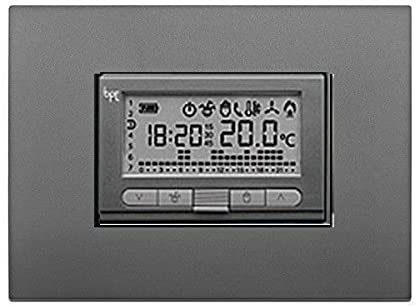 Maxxistore® - BPT TH350 crono termostato 69409100 grigio antracite + Placca