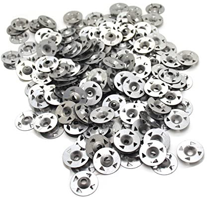 Kaiissa Lot de 200 rondelles à 4 griffes pour plaque de plâtre extrudée, isolation thermique et plaque arrière fixe 28 mm