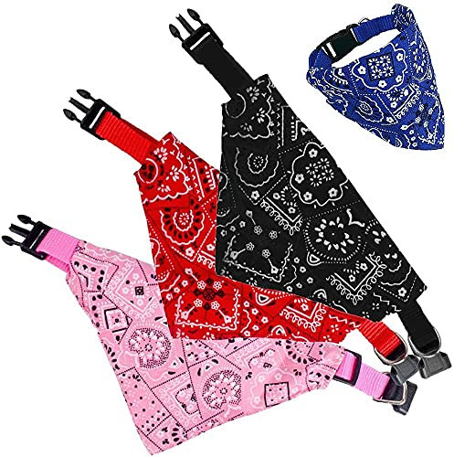 Hunde Halstuch, Taozoey 3 PCS Haustier Dreieck Lätzchen, Hund Bandana Schal, Halstuchhalsband für Haustiere, Katzen Bandana, Halstuch Hund für Kleine und Mittelgroße (L)