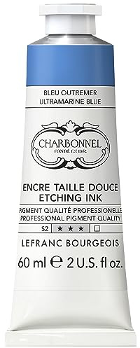 Charbonnel Kupferdruckfarben, hochpigmentierte Tiefdruckfarbe, ausgezeichnete Lichtechtheit, Vegan, lebendige Farben, alterungsbeständig, 60ml Tube - Ultramarin