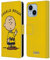 Head Case Designs Licenza Ufficiale Peanuts Charlie Brown Personaggi Custodia Cover in Pelle a Portagoglio Compatibile con Apple iPhone 14 Plus