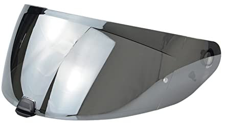 Shkalacar Motorrad Windschutzscheibe Helmlinse Ersatz für HJC i70 i10 Helm, Anti UV, Antibeschlag und Antikratzer Helmvisier(Silber)