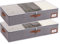 Yawinhe Foldable Under Bed Storage Bags, Closet Organizers, Large Containers with Sturdy Zipper, Clear Window and Reinforced Handles, for Bedding, 2 Pack, 60x30x15cm, Grey, SNH001GS-2