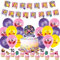 Geburtstag Dekorationen 32 Stück,Party Dekorationen,Cupcake Topper,Banner,Party Set,Party Ballons Set,Latexballons,Partyzubehör,für Junge Mädchen Geburtstag