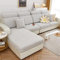 ele ELEOPTION Stretch Sofa Sitzkissenbezug,Upgraded Spandex rutschfest Sofasitzbezug,Sofabezug Couchbezug Sofa Überzug für Sofa Sitzkissen (grau weiß,Chaiselongue Bezug für Länge 160-190CM)