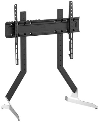 AVF Large Replacement TV Base - Universal XL TV Table Top Stand for 55 to 100 TVs - Max Weight 68kg - Black & Silver - Universal VESA - QB600S