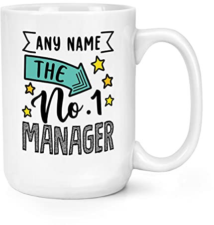 Personalised No.1 Manager Name 15oz Large Mug Cup
