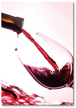 Pixxprint Glasbild, Wandbild aus Echtglas, Wein, 40x60 cm, inkl. Aufhängung und Abstandshalter
