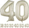 luftballon 40 jahre | Beige 40 ballons-40-101cm 40 Geburtstagsdeko -40 Folienballon Zahl Deko zum Geburtstag fliegt mit Helium 40 Geburtstag für Männer Frauen 40 Geburtstagsparty Jubiläum