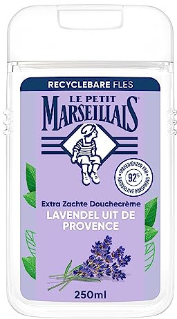 Le Petit Marseillais Crème de douche extra douce Lavande de Provence, pH neutre pour la peau et testée dermatologiquement, 12 x 250 ml