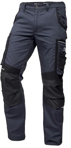 PUMA Workwear Precision X - Arbeitshose Herren - Premium Arbeitskleidung mit vielen Taschen und verstärkten Kniepartien - Funktionshose mit Stretch für Handwerk und Baugewerbe - Anthrazit/Schwarz - 52