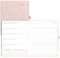 POPRUN Kalender 2025 Buchkalender A4 Notizbuch (Aug.2024-Dez.2025), ca. A4 (26,5 x 21,5 cm), Terminplaner, Wochenplaner 2025 Softcover mit PU-Leder, Zertifiziertem Papier - Zartrosa