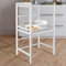 3 Etagen Bäckerregale Mikrowellenregalständer für Küche Erweiterbares Mikrowellen Regal mit Hängenden Haken Mikrowellenhalterzum Aufhängen Organizer -40/64 * 36,5 * 78cm – weiß