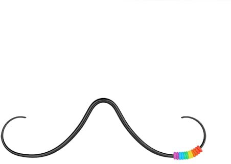 ZS 16G Schnurrbart Septum Ring, 316L Edelstahl Schnurrbart Nasenring Septum Piercing Schmuck, Septum Piercing Aufhänger Nasenring Ohrstecker, 16g(1.2mm), Edelstahl, Kein Edelstein