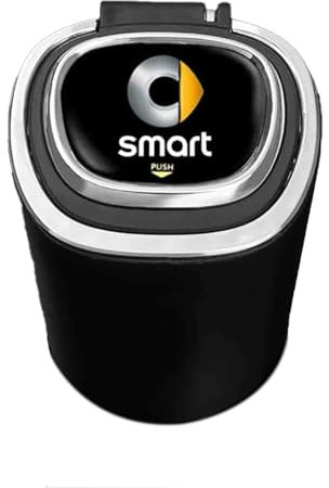Auto Aschenbecher für Smart Fortwo Forfour 453 451 450,Mit Deckel Rauchfrei Selbstverlöschender Aschenbeche Autoteile