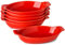 Juego de 6 Bandeja para Horno Pequeña, Fuente para Horno Cerámica Ovalada, Ideal para Platos de Horno, para Lasañas, Pasteles, Tapas y Más, 350ml Porción individual, Rojo