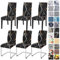 Alishomtll Stretch Stuhlhussen 4er/6er Set Stuhlbezug Schwingstuhl Elastische Esszimmer Stuhlhussen Abnehmbarer Waschbarer Stühle Schutz für Küche Restaurant Hotel Bankett (rhombische Linie, 6 Stück)