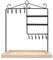 Unipampa Portagioie Organizer Gioielli, Espositore per Gioielli,Porta Collane da Tavolo con Base portaoggetti, Orecchini Organizer, Porta Orecchini per Bracciali, Orecchini, Anelli, Bracciali(Nero)