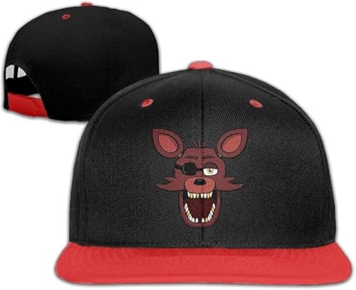 FANGQIYUAN Unisex Five Nights at Freddy Hip Pop Baseball Caps Hats for Boys/Girls Red
