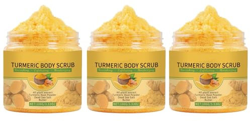 Körperpeeling Mit Kurkuma Vitamin C, Organics Gesichtspeeling für Entfernt Abgestorbene Haut, Verbessert Dunkle Flecken, Natürliche Tiefenreinigung, Glatte Haut Und Strahlender Teint (3PC, A)