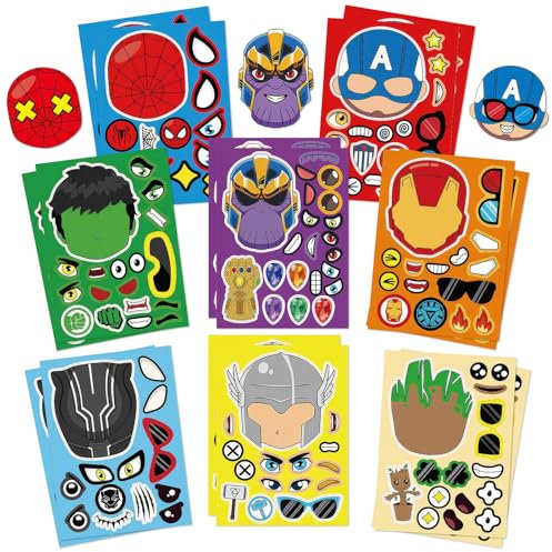 Chukua Spider Sticker Kinder- 16Pcs DIY Aufkleber Anime Personalisierte Stickers- Kawaii Sticker Set Geschenk Give Aways Geburtstag Deko Gastgeschenke Party Mitgebsel für Laptop Skateboard Scrapbook