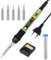 Zawaer Soldador de Estaño, Kit Soldador Estaño 80W, Soldador Electrico Temperatura Ajustable 180℃ 500℃, Soldador de Precisión Profesional con 5pcs Puntas, para reparación de soldadura diaria.