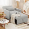 UNIONLINE Einzel-Sofasessel, grau, Schlafsofa, Stuhl, Bett, ausziehbar, 3-in-1, Verstellbarer Schlafsessel, Bett mit Seitentasche, kleines Zimmer/Wohnzimmer/Wohnung (Grau, 80cm Breite)
