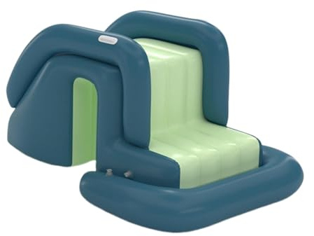 Glissière Piscine Gonflable, Glissement d'eau Géant, Matériel PVC, Configuration Rapide Backyard pour et Adultes pour Les Backyard Piscine Parties185x90x94cm Vert Jaune