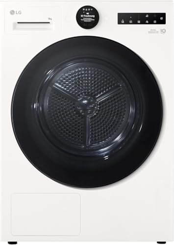 LG RT90X8C Wärmpepumpen Trockner, Energie B, 9 kg Kapazität, AI Dry, Allergy Care, weiß