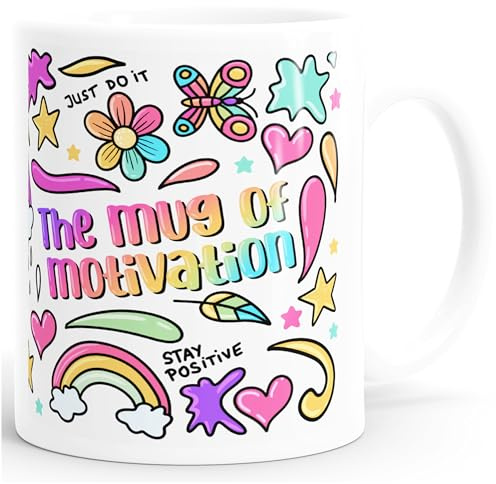 MoonWorks® Kaffee-Tasse Motivation Affirmation Sprüche Motivationsgeschenke lustig Kollegen Mutmacher Weiss standard