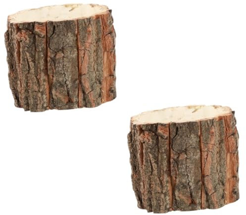 IMIKEYA Baumstamm Sukkulenten Topf Aus Holz - 9x8x8 cm - Rustikale Tischvase Für Blumenarrangements Ideale Dekoration Für Balkon Und Garten Landhausstil Übertöpfe Für