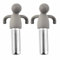 2PCS Stainless Steel Tea Infuser, Fine Mesh Loose Leaf Tea Strainer for Cups Mugs Teapots – 304 Food-Grade Grey Brewing Steeper