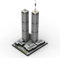 Engineerkiter Architecture World Trade Center - Juego de bloques modulares de construcción (1:1000, Nueva York, tamaño grande, modular, edificio, bloques de sujeción, casa de construcción, regalo para