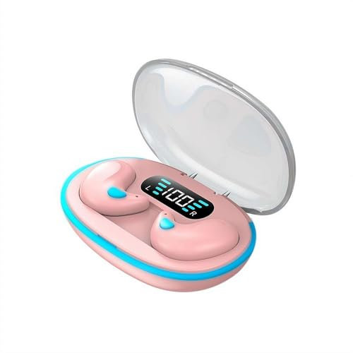 YUYQAQ Auriculares inalámbricos para dormir, bloqueo de ruido, cómodos auriculares invisibles para dormir de lado, transmitir contenido a través de Bluetooth 5.3, con pantalla digital LED y estuche de