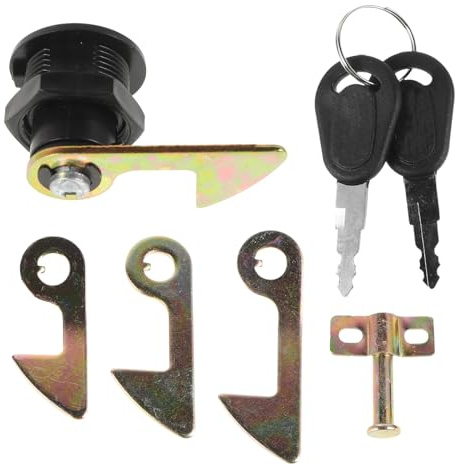 Cerradura de Maletero para Motocicleta, 1 Juego, Aleación de Zinc | Ciclomotores y Atv, Mecanismo Único Ganchos, Diseño Reducido, Seguridad Mejorada, Color Negro