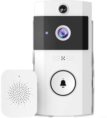 Qualoramall Wireless Video Doorbell Camera for Tapo 2.0 HD with Two Way Audio App Control Motion Detection Real Time Alerts and Long Life White