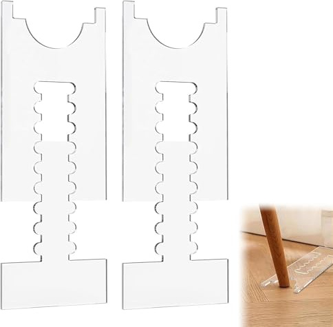 XZMCAT 2 Stück Möbel-Abstandshalter Wand – Verstellbarer Couch-Stopper | 17-28cm, aus Acryl, Wandschutz für Sofa, Bett & Schränke – Sicherer Schutz für Steckdosen & Brandschutz – Transparent