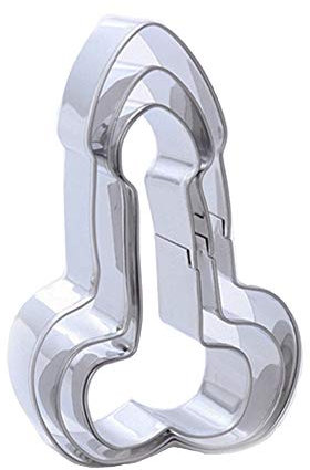 Juland Rostfreier Stahl Penis Ausstechform 3-teiliges Set zum 3D Bachelorette Kuchen Ausstechformen Set DIY Party gefallen Neuheit (S - M - L)